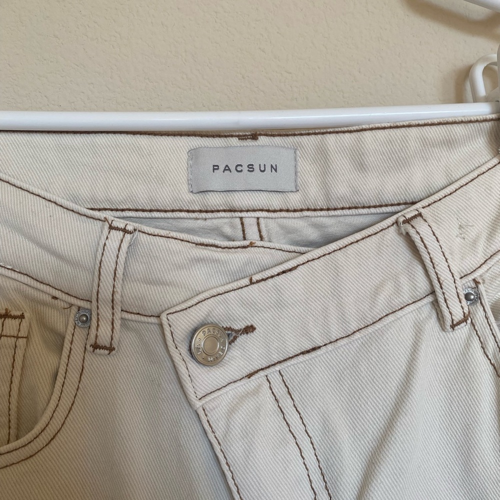 PacSun 90's Baggy Cargo Jeans - Cream